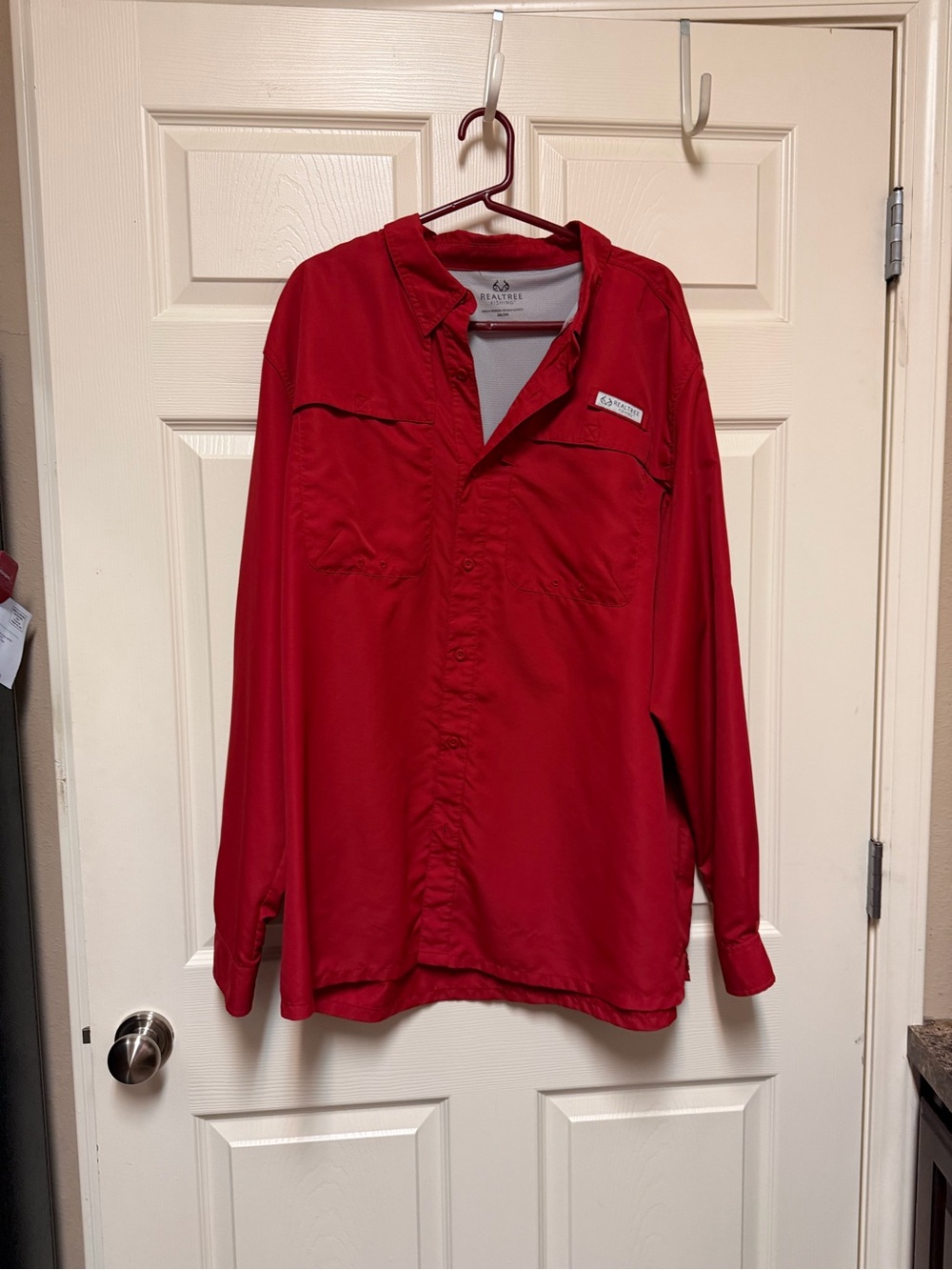 Red Men's Long-Sleeve Outdoor Shirt Jacket